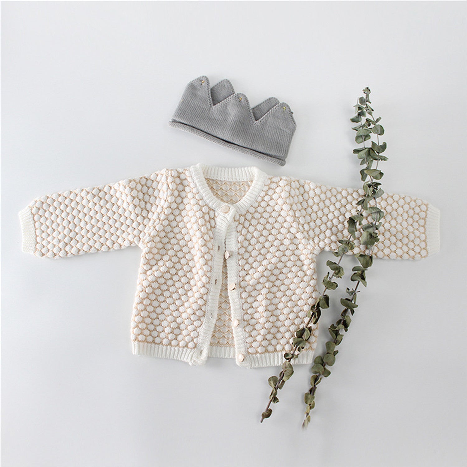 Baby Romper with Cardigan Set