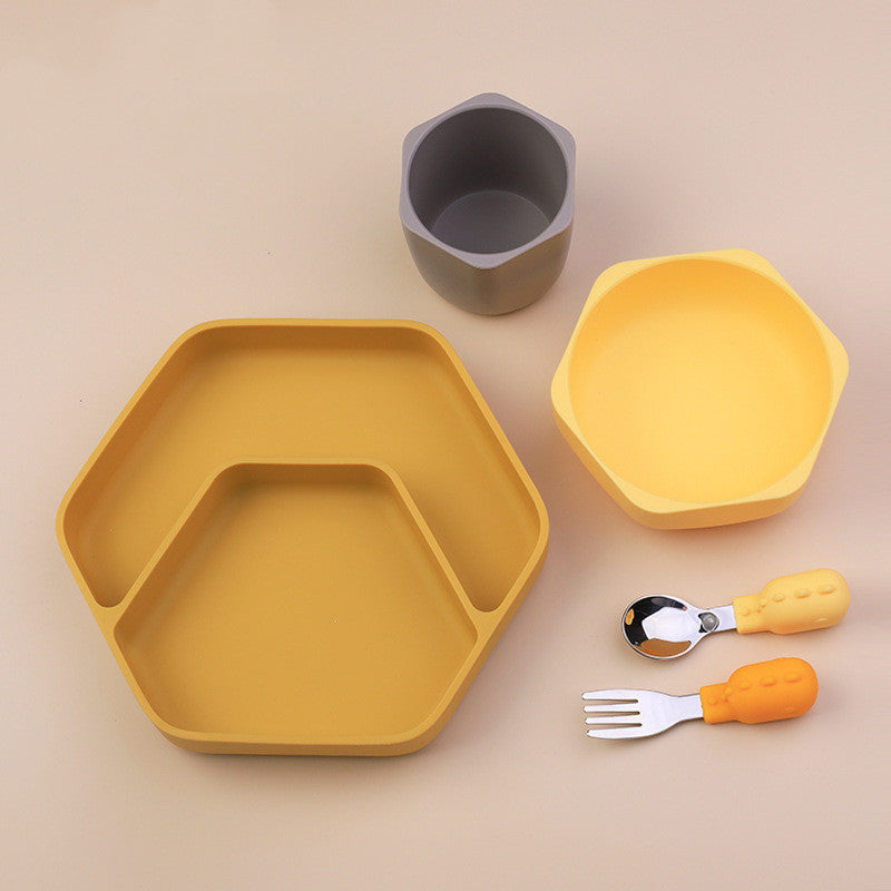 Honeycomb baby silicone tableware