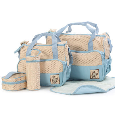 Chic Diaper Bag Set with Bottle Bag
