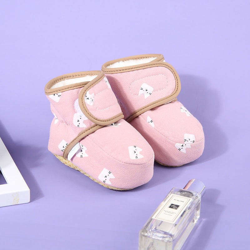 Newborn Cotton and Velcro Boots