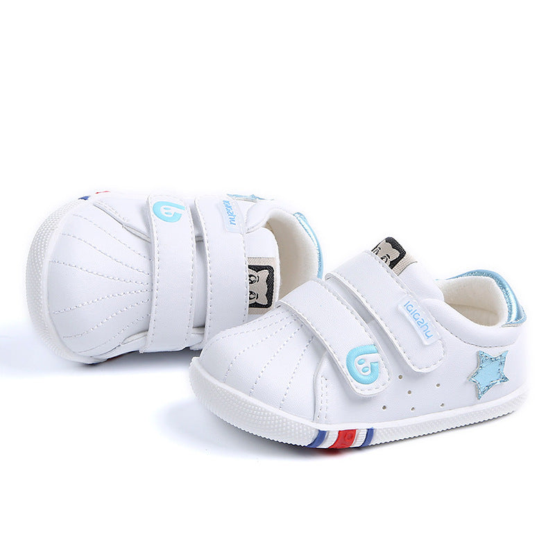 White Fashion Microfiber Sneakers