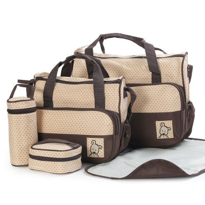 Chic Diaper Bag Set with Bottle Bag
