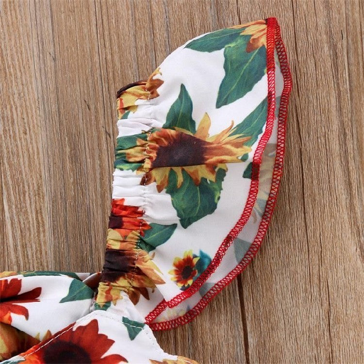 Newborn Kids Girls Print Dresses