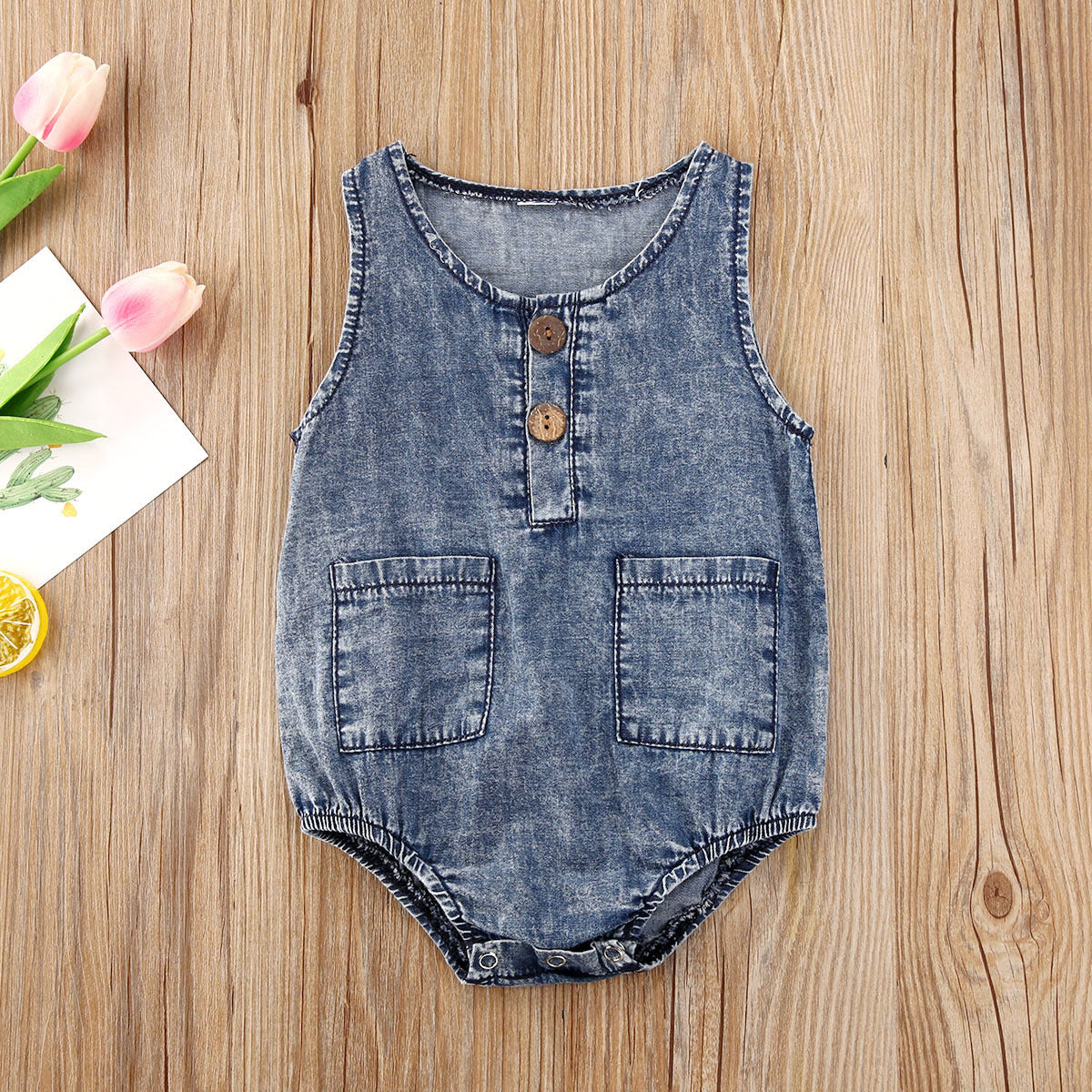 Baby Boy Summer Sleeveless Triangle Romper
