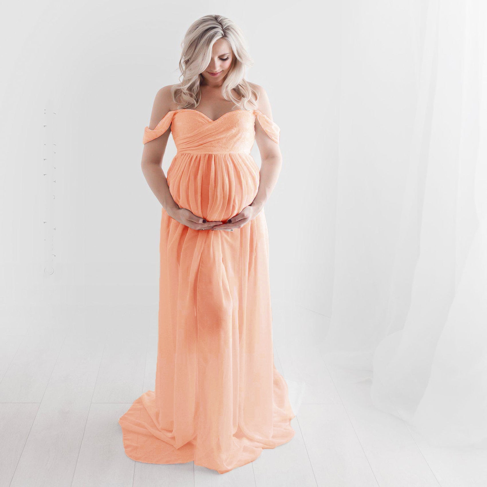 Maternity Mopping Foor Long Skirt Dress