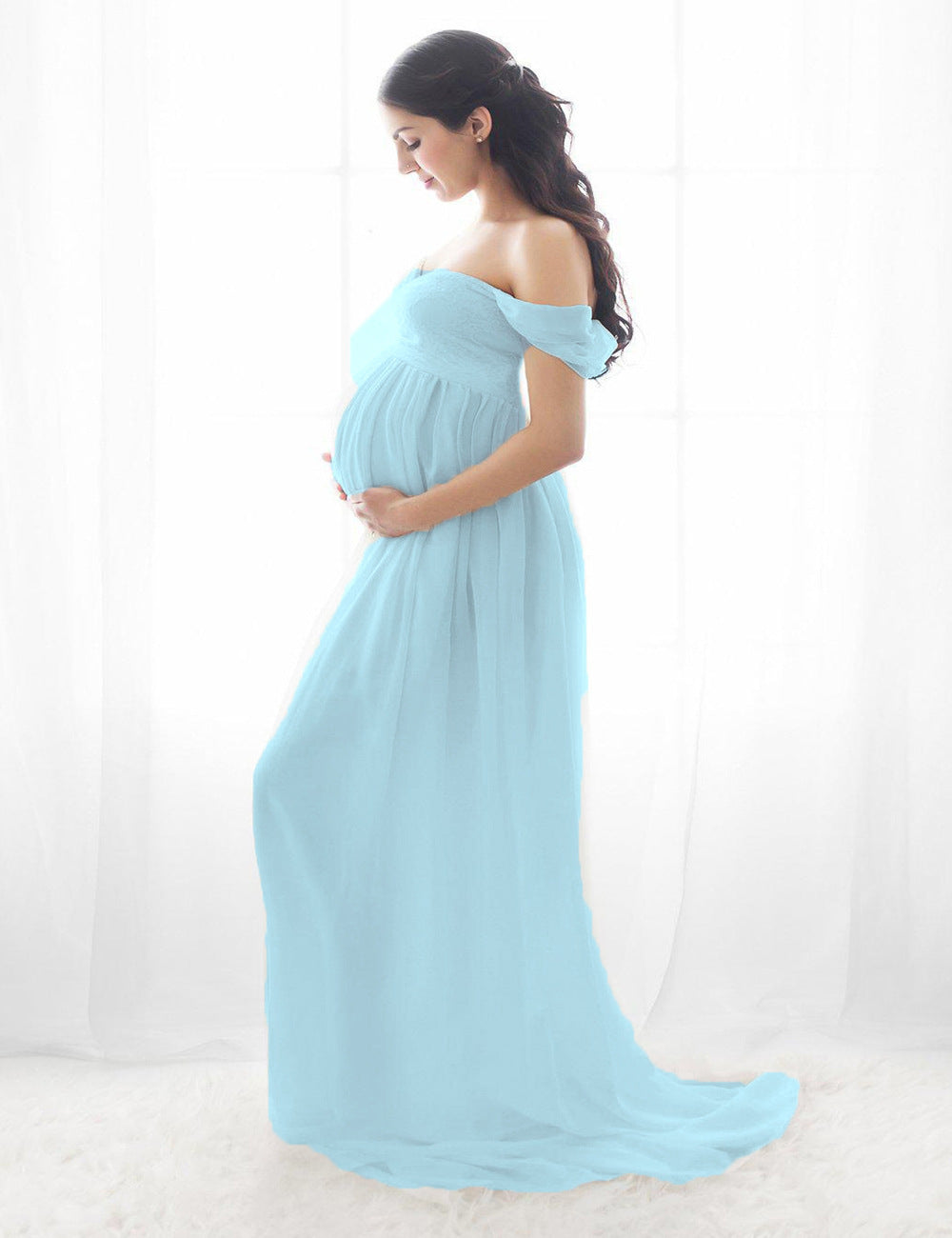 Maternity Mopping Foor Long Skirt Dress