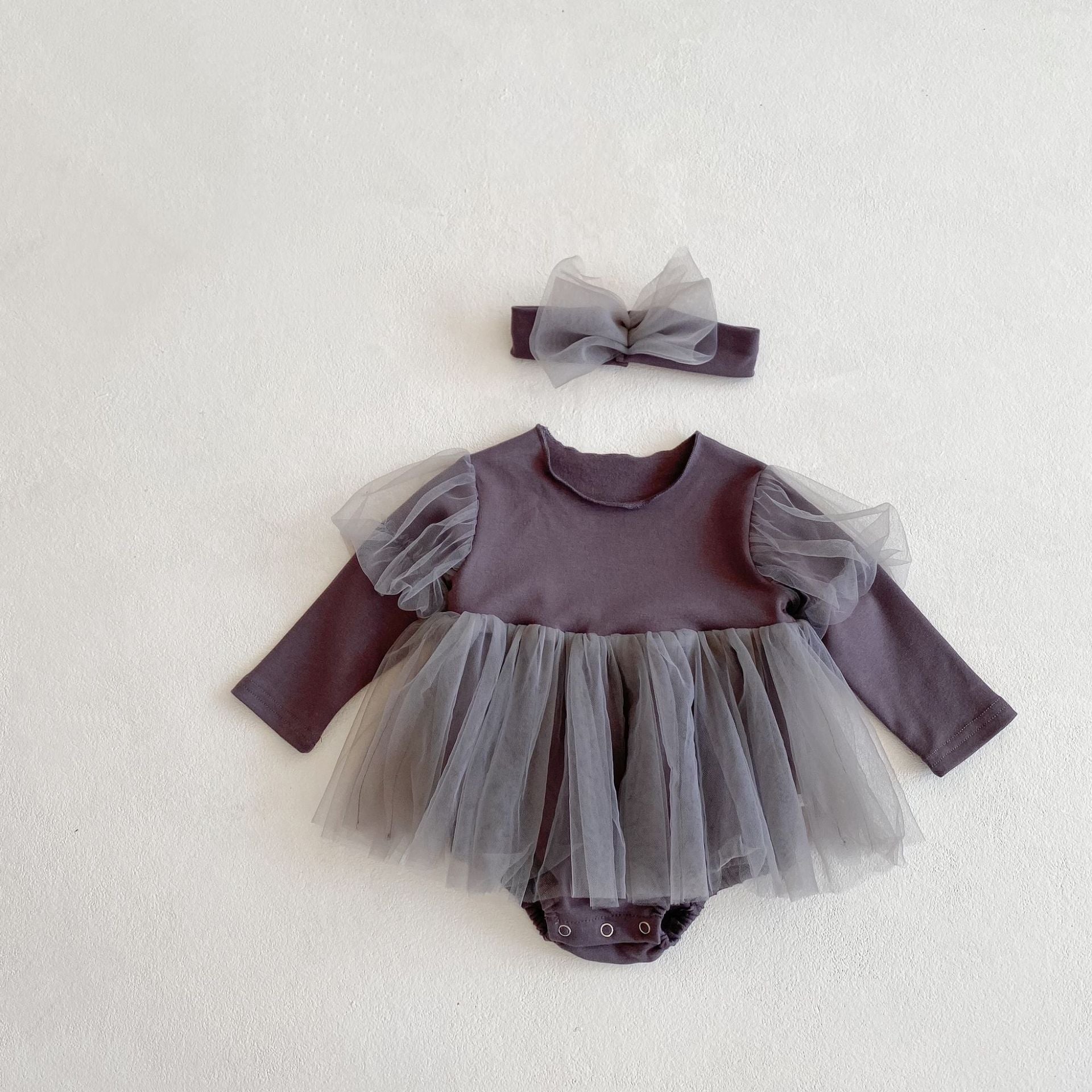 Ruffled Long-sleeved Romper