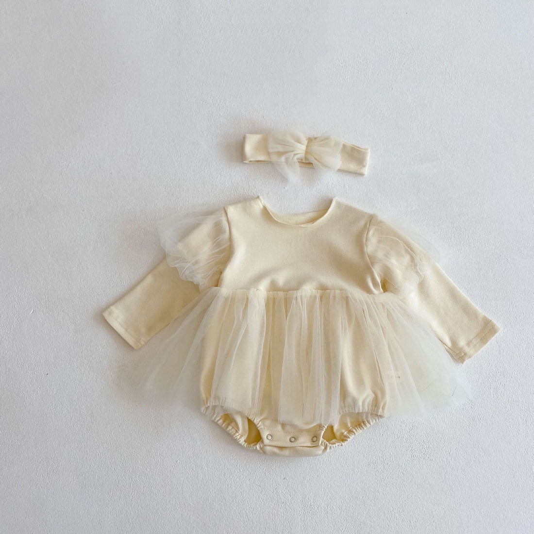 Ruffled Long-sleeved Romper