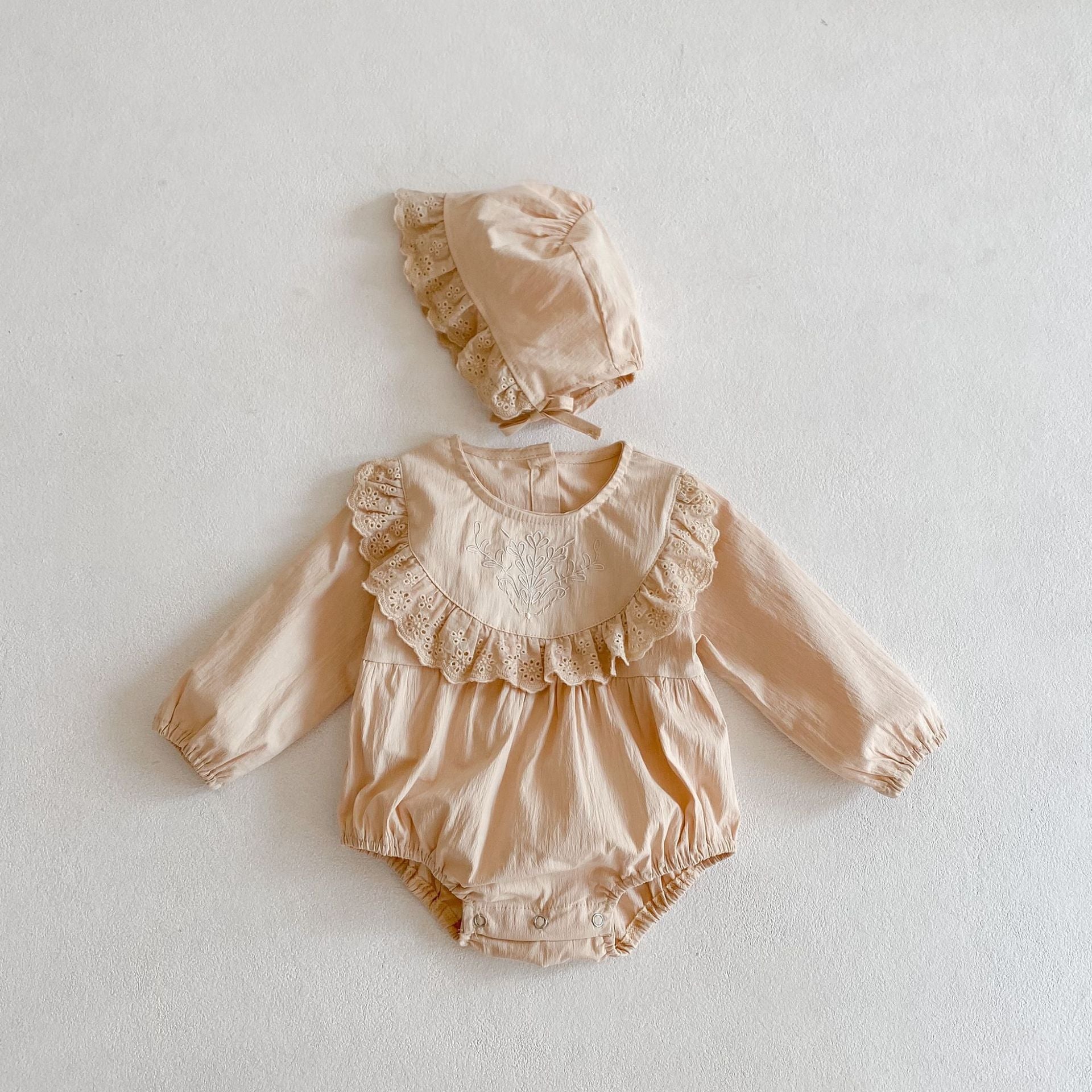 Ruffled Long-sleeved Romper