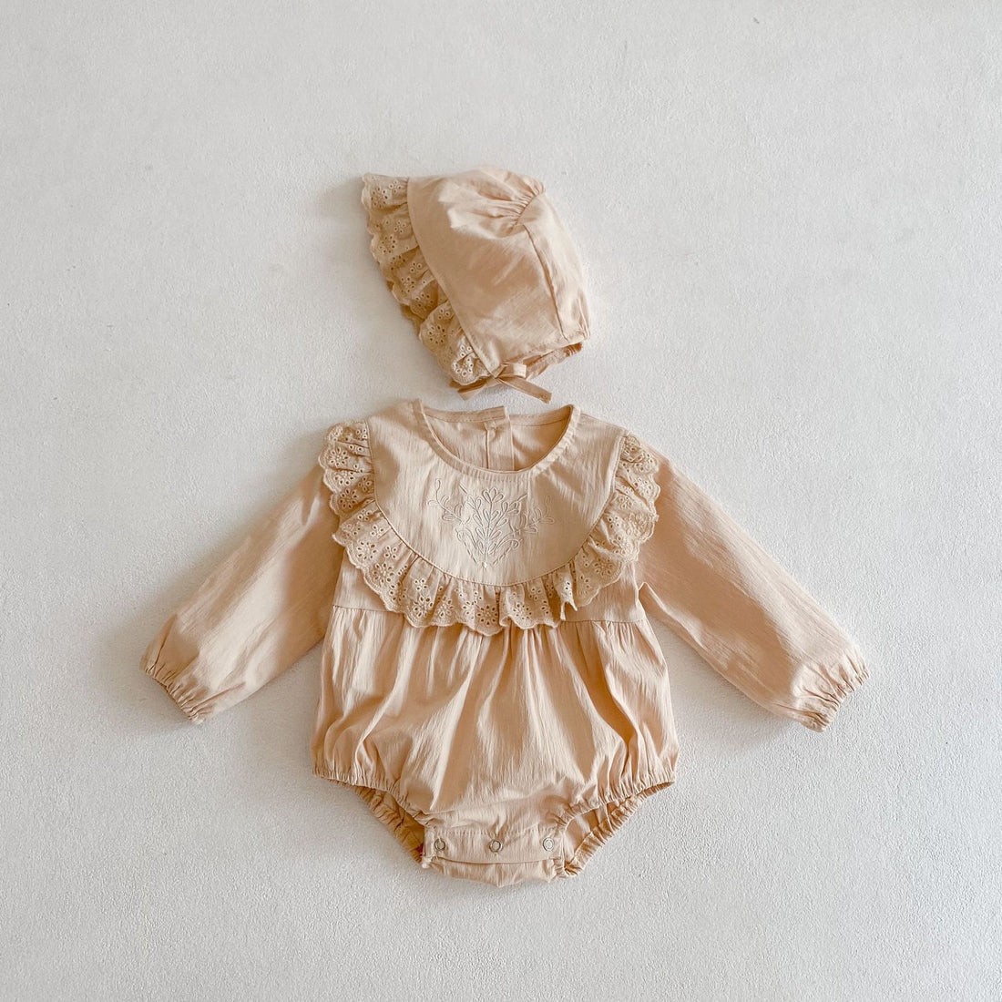 Ruffled Long-sleeved Romper