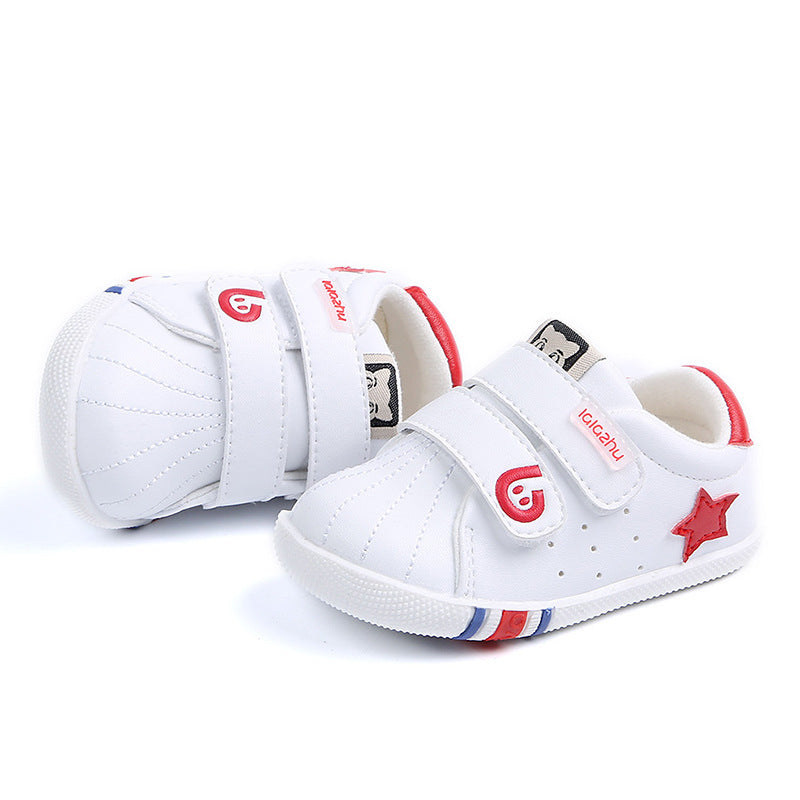 White Fashion Microfiber Sneakers
