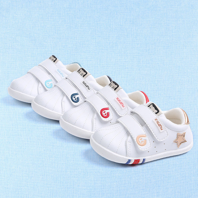 White Fashion Microfiber Sneakers