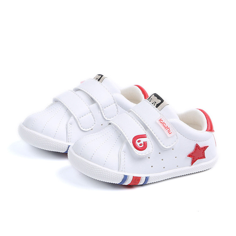 White Fashion Microfiber Sneakers