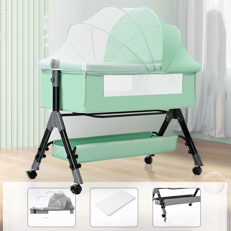 Multifunctional Mobile Folding Cradle Bed