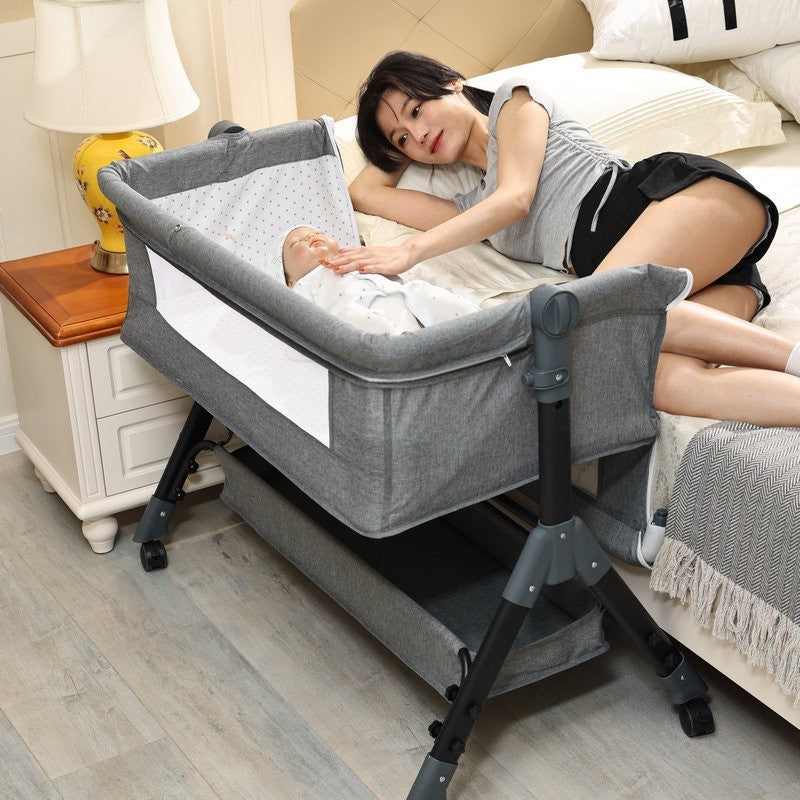 Multifunctional Mobile Folding Cradle Bed