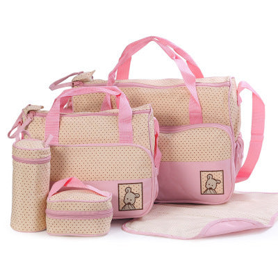 Chic Diaper Bag Set with Bottle Bag