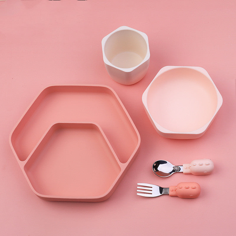 Honeycomb baby silicone tableware