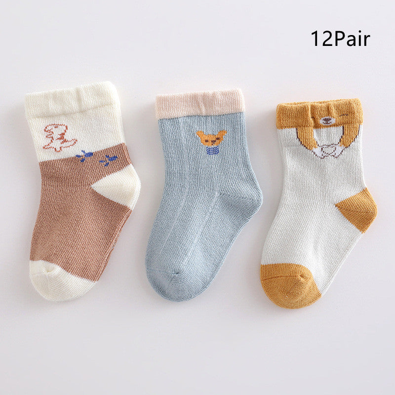 Children's Cartoon Animal Cotton Baby Socks