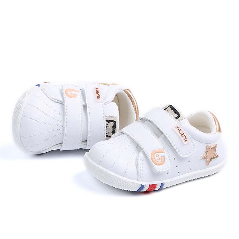 White Fashion Microfiber Sneakers