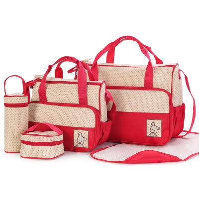 Chic Diaper Bag Set with Bottle Bag