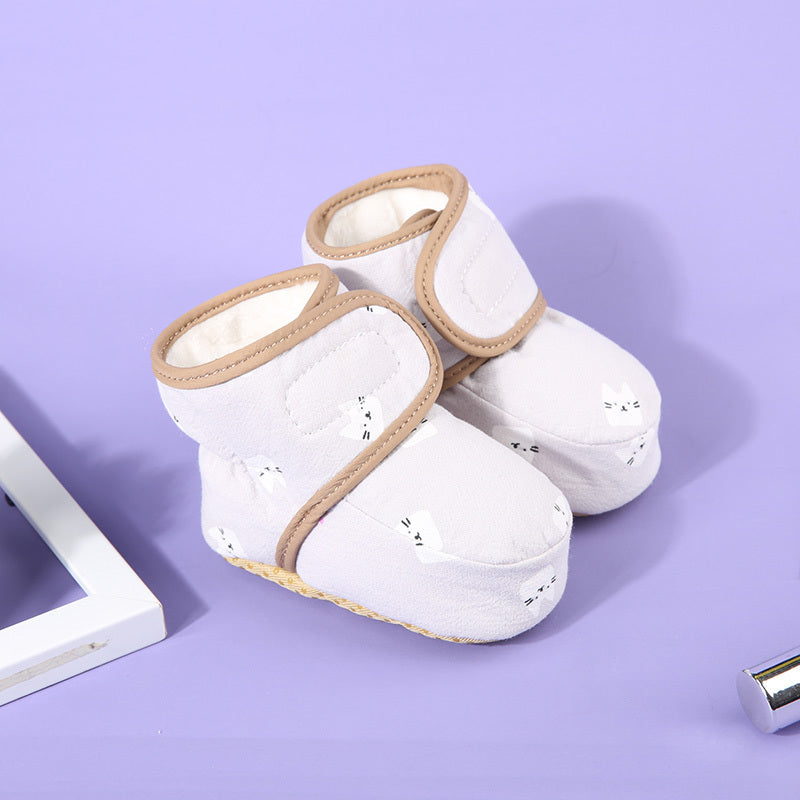 Newborn Cotton and Velcro Boots