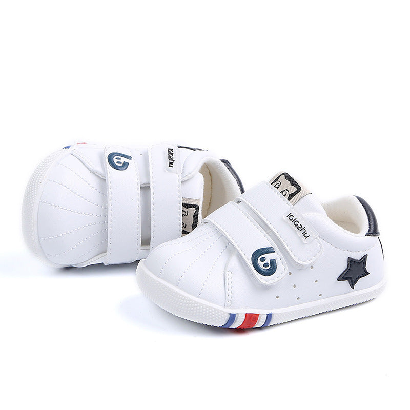 White Fashion Microfiber Sneakers