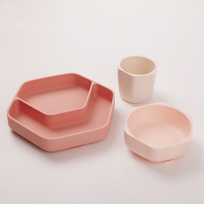 Honeycomb baby silicone tableware