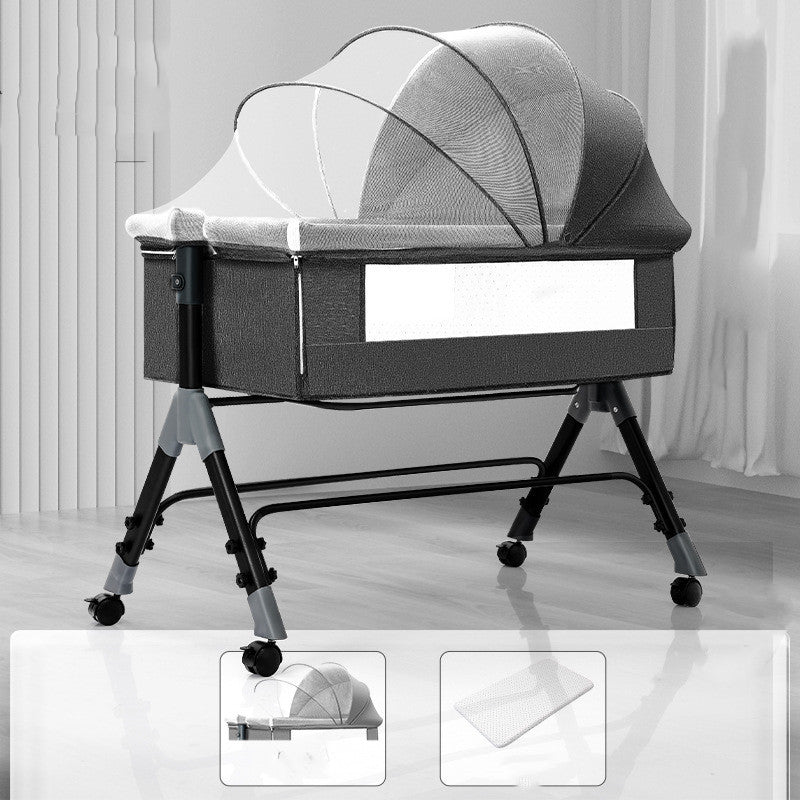 Multifunctional Mobile Folding Cradle Bed