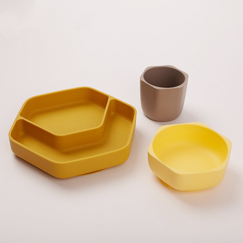 Honeycomb baby silicone tableware