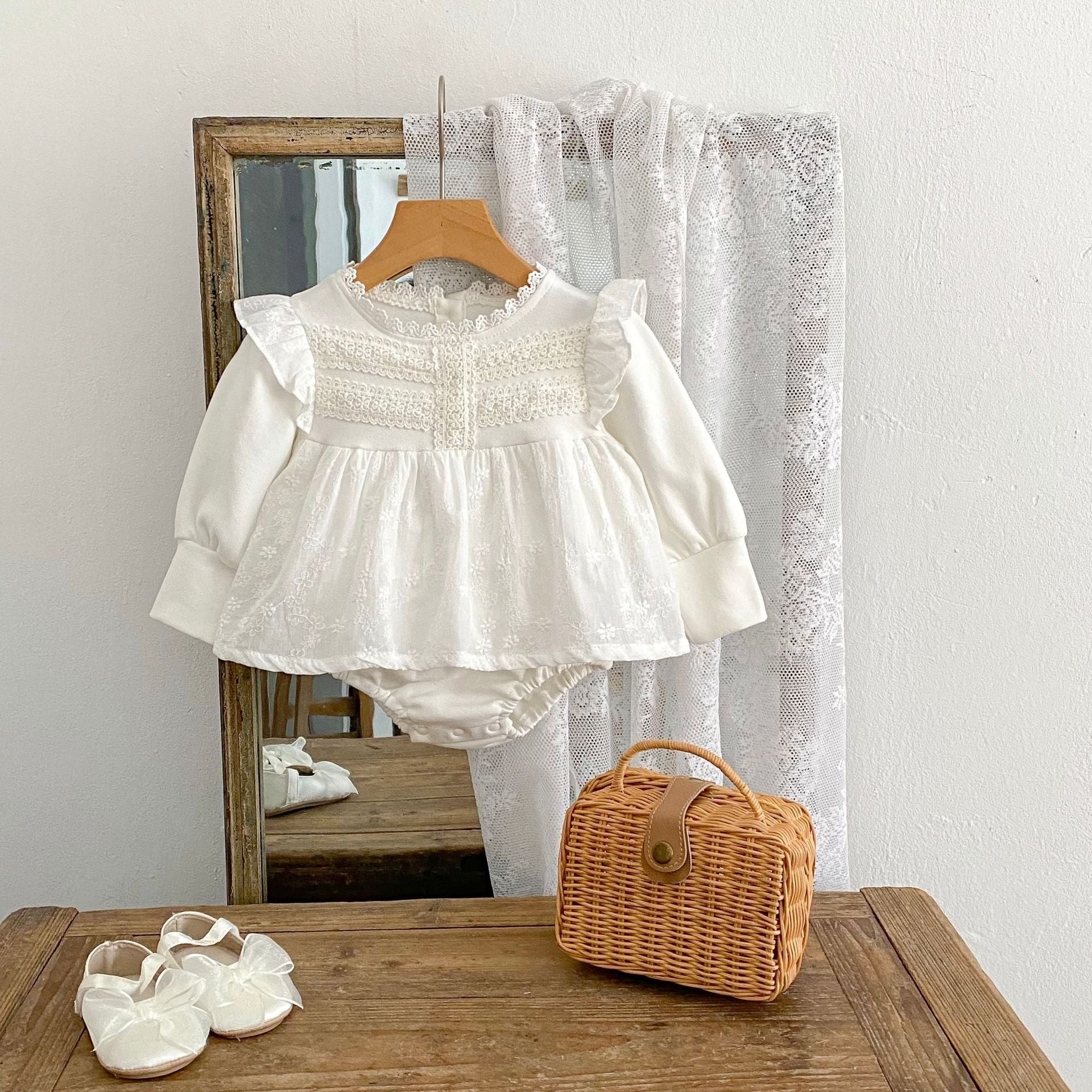 Baby Girl Embroidered Two-piece Dress