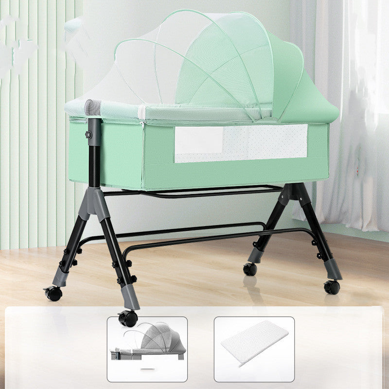 Multifunctional Mobile Folding Cradle Bed