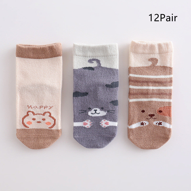 Children's Cartoon Animal Cotton Baby Socks