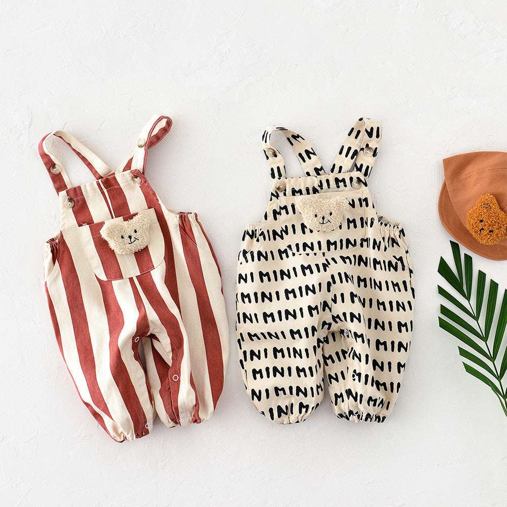 Baby Striped Letter Bibs