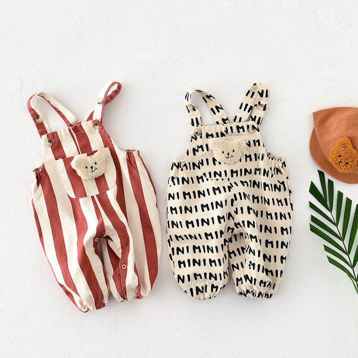 Baby Striped Letter Bibs