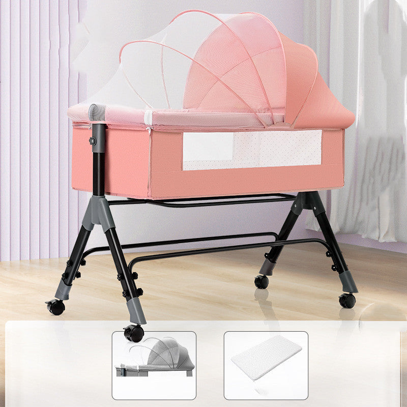 Multifunctional Mobile Folding Cradle Bed