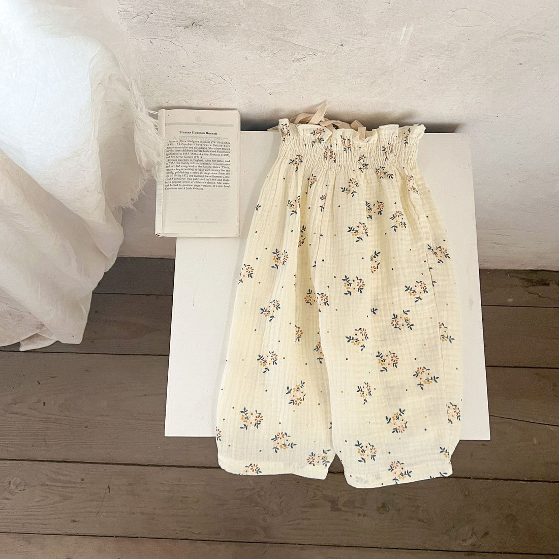 Girls' Summer Cotton Floral Sling Romper