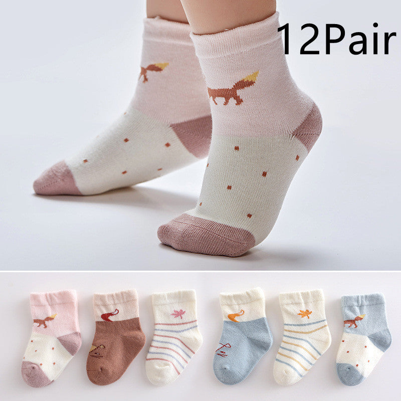 Children's Cartoon Animal Cotton Baby Socks