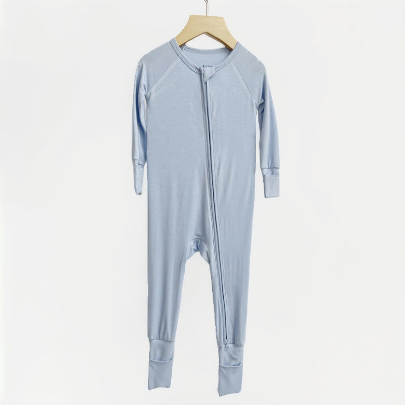 Solid Color Baby's Bamboo Fiber Romper