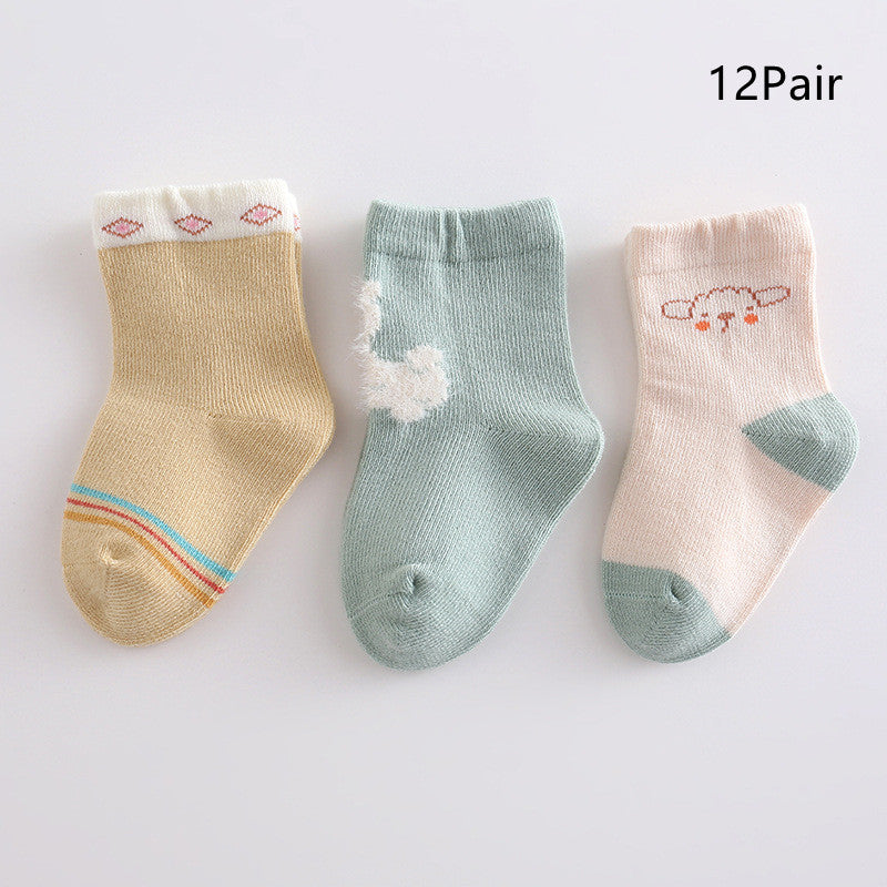 Children's Cartoon Animal Cotton Baby Socks